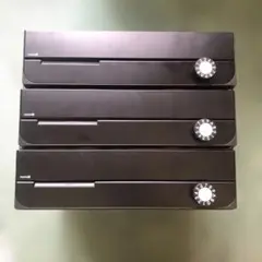 nostalgic ブラック収納ボックス 3個セット