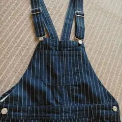 Emsexcite ストライプ デニム サロペット オーバーオール