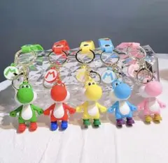 【数量限定】スーパーマリオ ヨッシー ストラップ付きキーホルダー 5色 コンプ