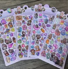 ラブブ 4枚 ボンボンドロップシール