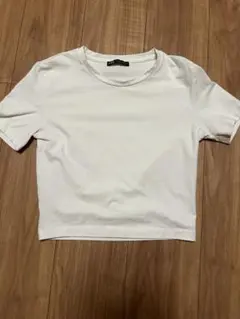 ZARA クロップド丈 Tシャツ ホワイト Sのサムネイル