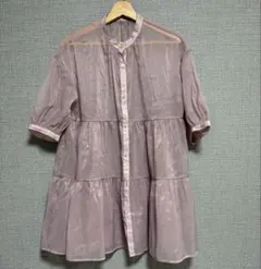 シアーシャツ 五分袖