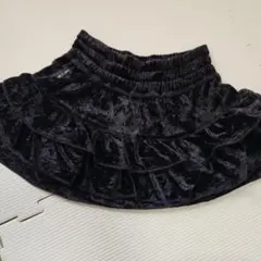 COMME CA ISM 黒 フリルスカート　90