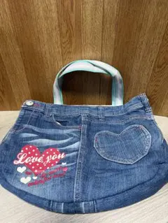 ♡ハンドメイド♡丸型デニムバッグ