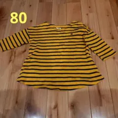 ムージョンジョン80ストライプ 長袖カットソー サイズ