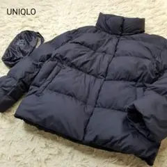 UNIQLO収納袋付レディースSウルトラライトダウンコクーンジャケット紺