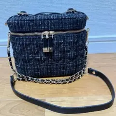 【美品】RANDA キルティング2WAYバニティバッグ ブラックブラック