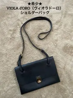 VIOLA d'ORO（ヴィオラドーロ）ブラック スマホショルダーバッグ 本革