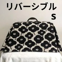 【S】犬用猫用クレートカバークレートカバー北欧風黒花柄✕茶ギンガムチェク