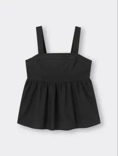 【美品】GU リネンブレンドキャミソール ブラック Sサイズのサムネイル