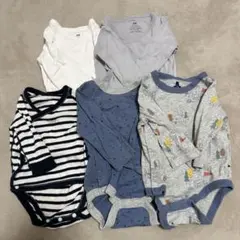 ベビー ロンパース H&M ユニクロ GAP 60 5枚セット 肌着 男の子