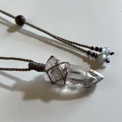 ヒマラヤ水晶 ガネッシュヒマール ＊ マクラメペンダント ネックレス15