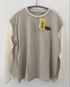 ベージュバイカラーロンT 150サイズ　新品タグ付き