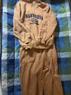 Hanes ブラウン スウェットセットアップ Lサイズ