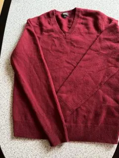 バーガンディ Vネック セーター Sサイズ