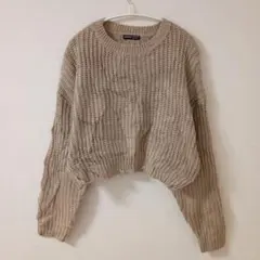 SHEIN シーイン ケーブル編み ニット クルーネック 長袖 L デート
