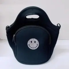 キラキラ　デコ　スマイル　ニコちゃん　トートバッグ　ハンドバッグ　ショルダー