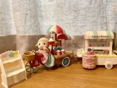 シルバニアファミリー キャンディワゴン　ポップコーンサイクル　セット