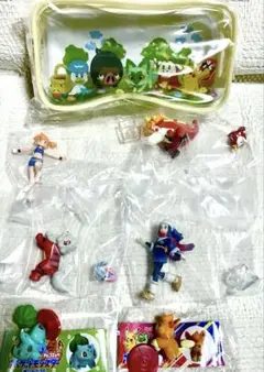 ポケットモンスターグッズ７種(フィギュア×6種、クリアポーチ)