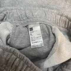 GU グレー スウェットバレルレッグパンツ Sサイズ