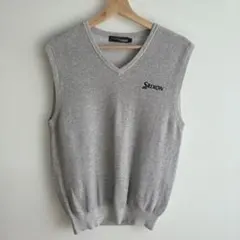 Srixon グレー Vネックニットベスト Lサイズ