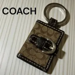 COACH コーチ キーリング、ミニ手帳型 シグネチャー柄