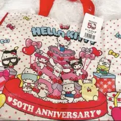 サンリオ トートバッグ パーティータイム ハローキティ 50周年 キティちゃん