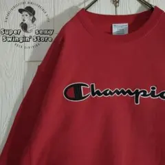 人気 チャンピオン リバースウィーブ スウェット トレーナー L レッド 古着