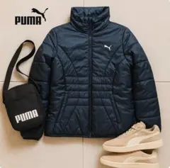 J1066@ PUMA 超軽量 ダウンジャケット M ブラック