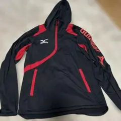 Mizuno Sサイズ　フード付きジャケット 黒/赤