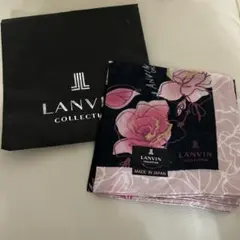 LANVIN COLLECTION 花柄ハンカチ