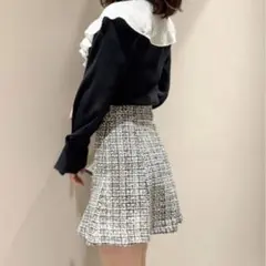snidel ツイードミニスカート　mix
