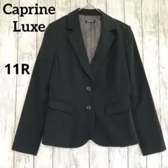 【Caprine Luxe】ピンストライプ ビジネスジャケット黒11号Lシングル