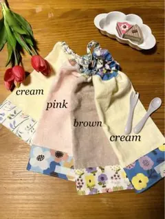 おりこうエプロン　お食事エプロン　タオルエプロン　4枚セット