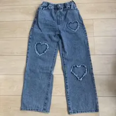 お値下げ中！devirock☆ハート刺繍デニムパンツ
