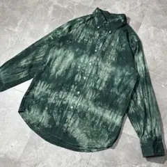 ラルフローレン 総柄 タイダイ シャツ 緑 ボタンダウンシャツ M〜L相当