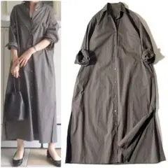 超美品] Whim Gazette リネンロングシャツワンピース 34100円 - メルカリ