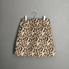 ヒョウ柄ミニスカート　冬　インパン付き　Mサイズ