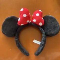 ミニーマウス カチューシャ 赤いリボン