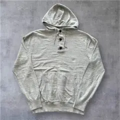 90's J.CREW フード付きパーカー ライトグレー M