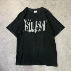 OLD stussy オールド ステューシー Tシャツ Mネイビー　逆さ文字 OLD stussy オールド ステューシー Tシャツ Mネイビー 逆さ文字 - メルカリ