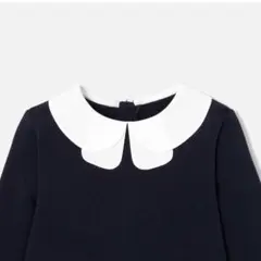 Jacadi リボン襟フリースワンピース　5A