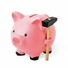 フライングタイガー ピンク 豚 ぶた pig 貯金箱 ハンマー付き