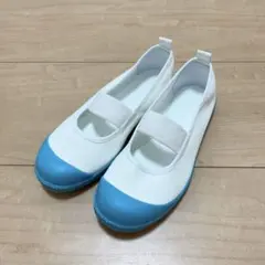 美品★ムーンスター★上靴★上履き★スクールシューズ★コバルトブルー★18.0cm