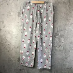 B2885古着　パジャマパンツ　グレー　柄　90s Y2K