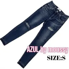 ⭐️A543⭐️ AZUL ♥ 美脚 ダメージ あて布 カットオフ スキニーデニム