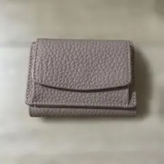 【美品】三つ折り財布　ベージュ