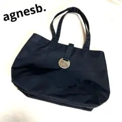 agnesb. アニエスベー　ナイロン　トートバック　ブラック　シルバー