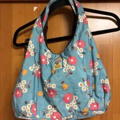 rough 花柄トートバッグ 水色