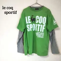 le coq sportif レイヤード ロング プリント Tシャツ